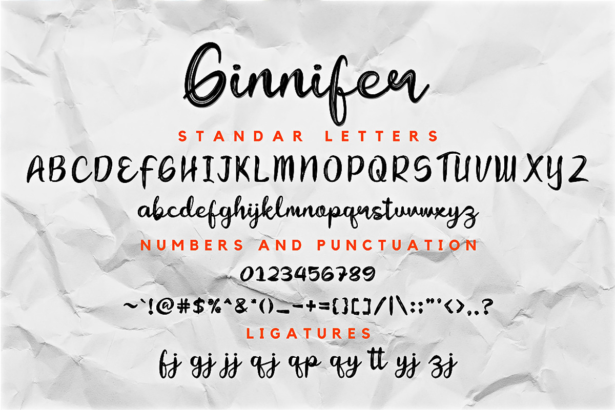 Ginnifer Font - Modern Script, a Script Font by Ahmad Pkp Studio (Photo 7 of 8)
