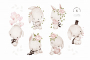 LOVELY BUNNIES watercolor set, an Animal Illustration by erasovas (Thumbnail 3 of 11)