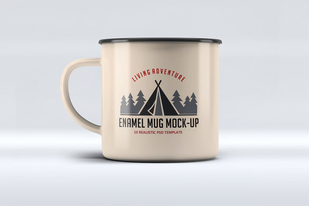 Enamel Mug Mock-Up, a Cups & Container Mockup by DesignRushMarket (Photo 6 of 7)