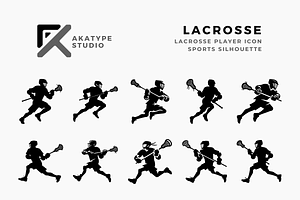 Lacrosse Player Icon Vector, an Icon by Akatype Studio