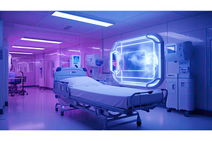 disinfection uv light hospital ai, a Health & Medical Photo by pikepicture