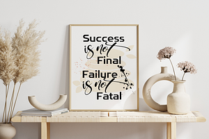 success printable wall art quote