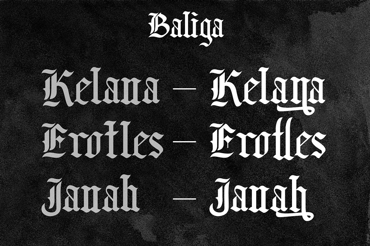 Baliga Blackletter, a Blackletter Font by Authentic Studio (Photo 6 of 11)