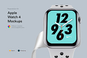 Apple Watch 4 Mockups | PK, a Wearable Device Mockup by ls.graphics (Thumbnail 1 of 8)