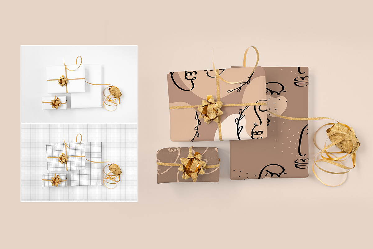 GIFT WRAP MOCKUPS | PSD, a Packaging Mockup by bazarova (Photo 7 of 10)