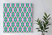 Geometric Ovals Pink and Green, a Pattern Graphic by Sharon Schwalbe (Thumbnail 2 of 5)