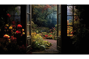 contrast dark room open door ai, an Abstract Photo by pikepicture