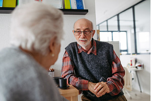 Seniors in love in community or, an Architecture Photo by HalfPoint