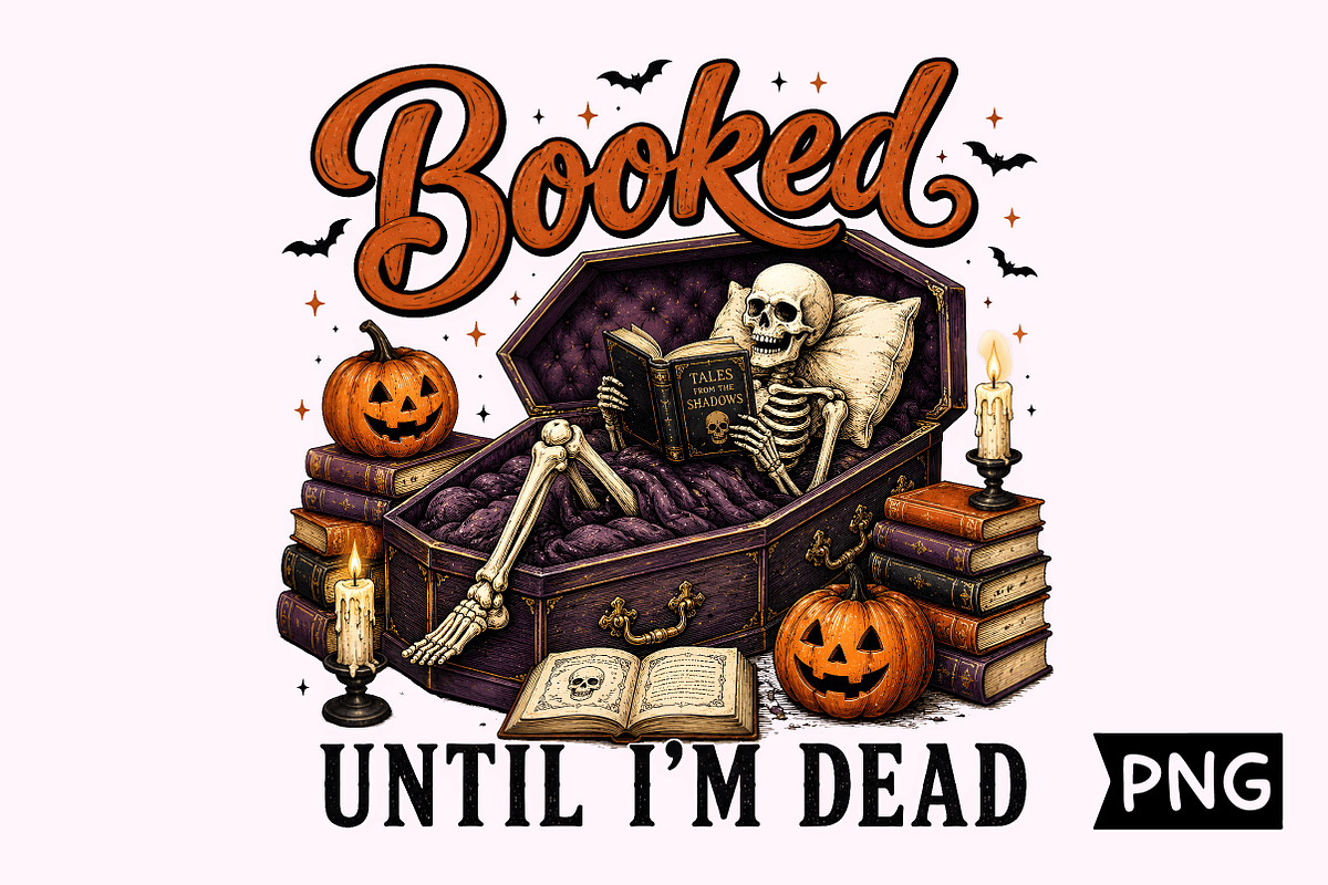 Stay Booked And Busy Reading Forever, a Seasonal Illustration by Creative Art (Photo 1 of 3)
