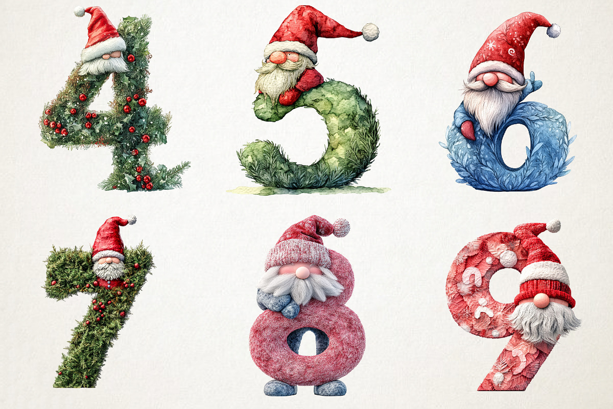 Christmas Gnomes Alphabet Png Clipar, an Illustration by RobertsArt (Photo 7 of 7)