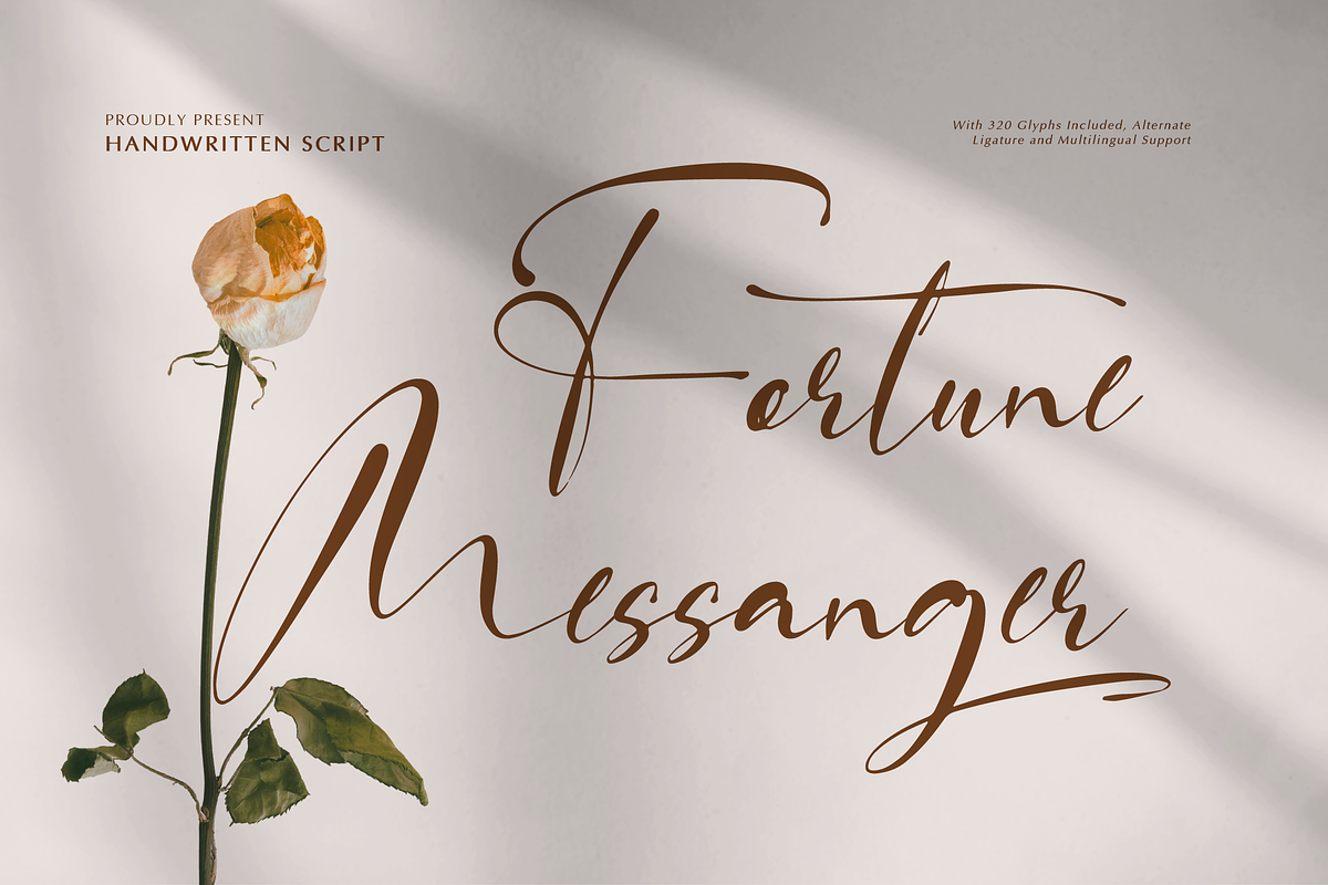 Fortune Messenger Handwritten Script, a Sans Serif Font by gracetype_studio (Photo 1 of 12)