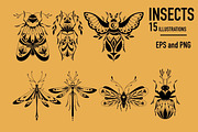 Insects. Graphic clipart + patterns., a Wallpaper Graphic by heyXeni (Thumbnail 2 of 5)