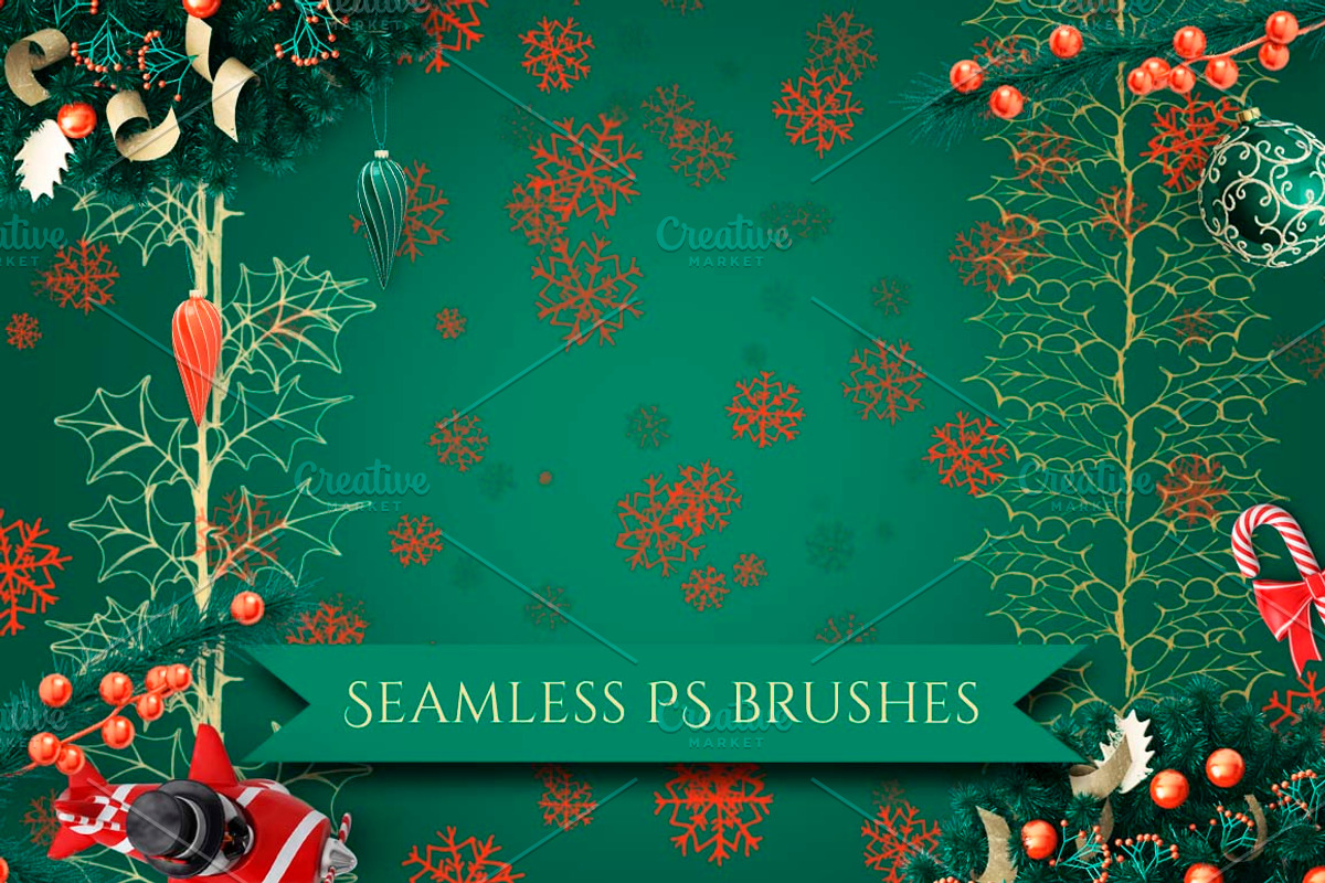 Christmas Garlands PS Brushes preview 5