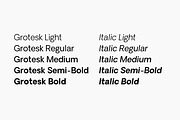 Oakes Grotesk - Full Family, a Sans Serif Font by Studio Few (Thumbnail 3 of 4)