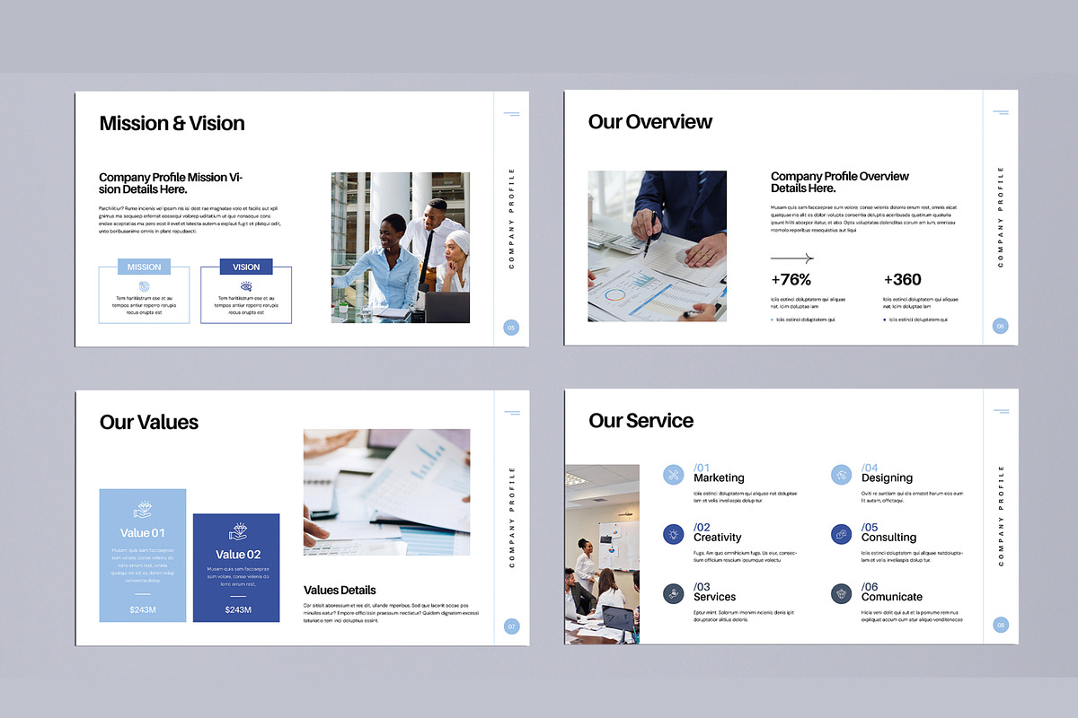 Company Profile Presentation Design, a Presentation Template by MightyDesign (Photo 3 of 8)