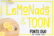 Lemonade & Toon, a Script Font by BringTypeStudio (Thumbnail 1 of 7)