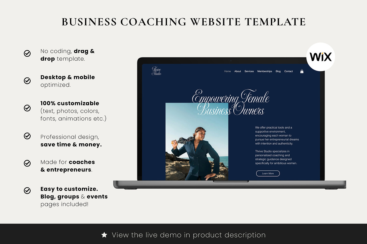 Business & Life Coach Wix Site, a Wix Template by Sky Dore Design (Photo 5 of 11)