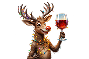 FunnyWine Christmas Cocktail Clipart, a Seasonal Illustration by Creative design (Thumbnail 5 of 7)