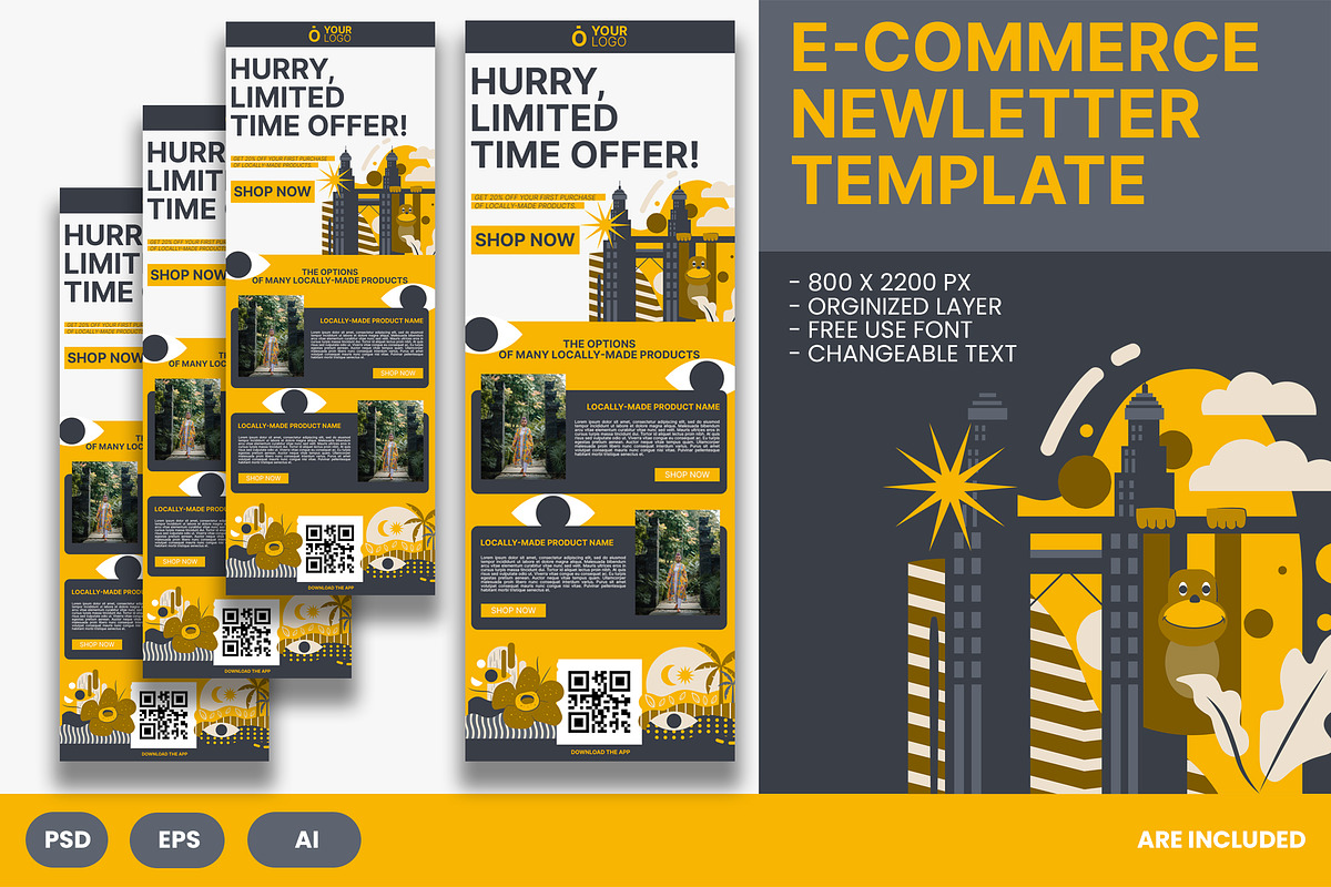 E-Commerce Email Newsletter, a Print Template by Esensifiksi.studio (Photo 1 of 3)