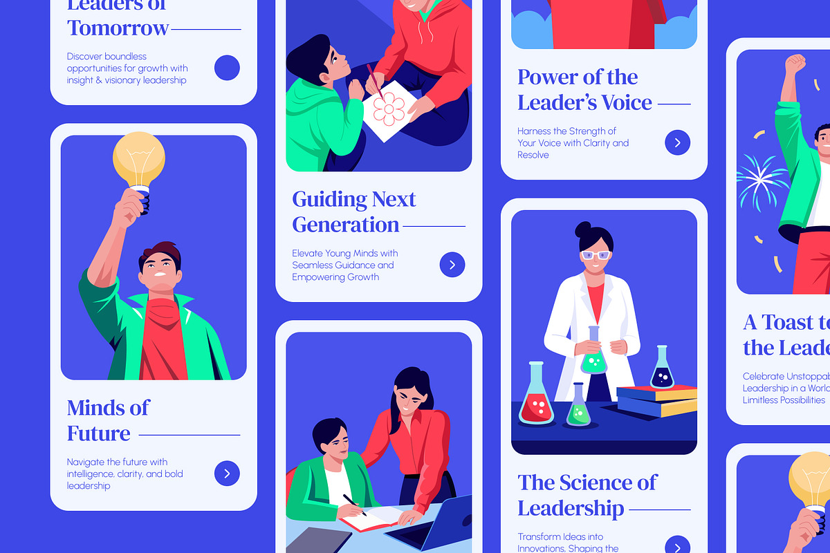 Young Leaders Dream Illustration Set, a Technology Illustration by Brickclay (Photo 4 of 10)