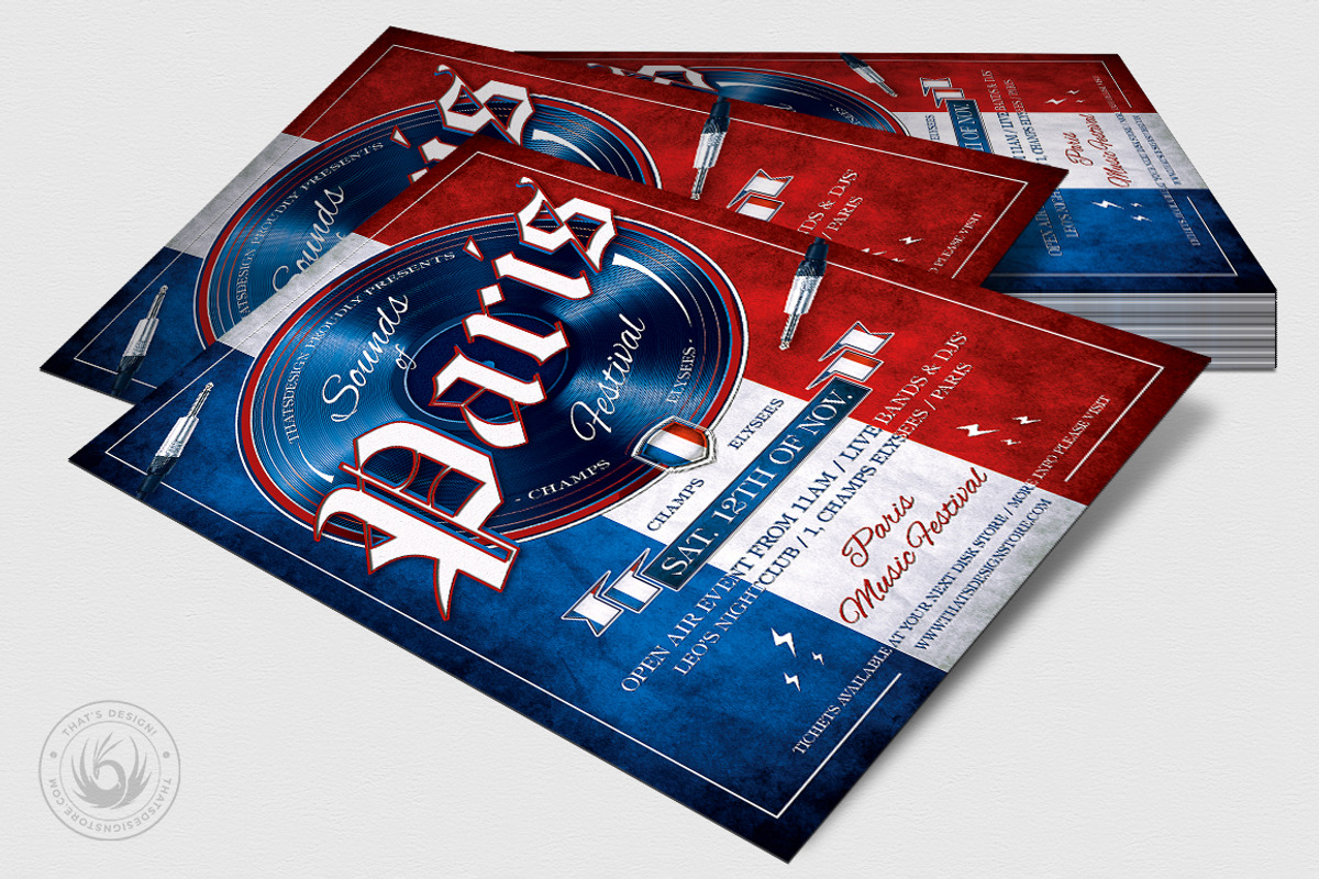 Sounds of Paris Flyer Template, a Flyer Template by ThatsDesignArt (Photo 4 of 6)