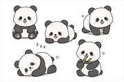 Panda Bear Set Collection, an Animal Illustration by Artpon Illustration (Thumbnail 2 of 3)
