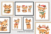 15 Bundle Watercolor Cute Deer Stag, an Animal Illustration by Morspective (Thumbnail 4 of 8)
