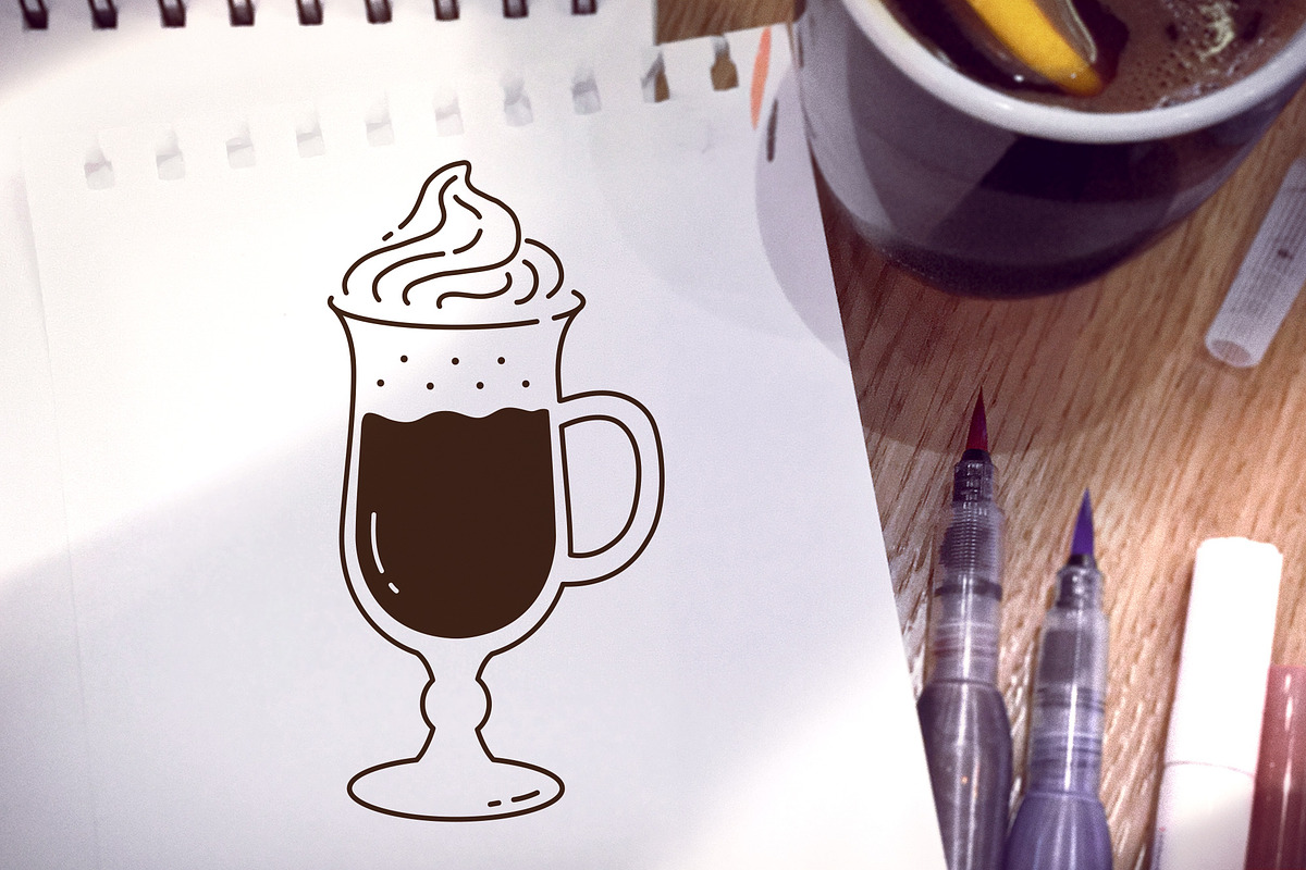 Coffee Cups Icons, an Object Graphic by Sonya Illustrations (Photo 5 of 5)