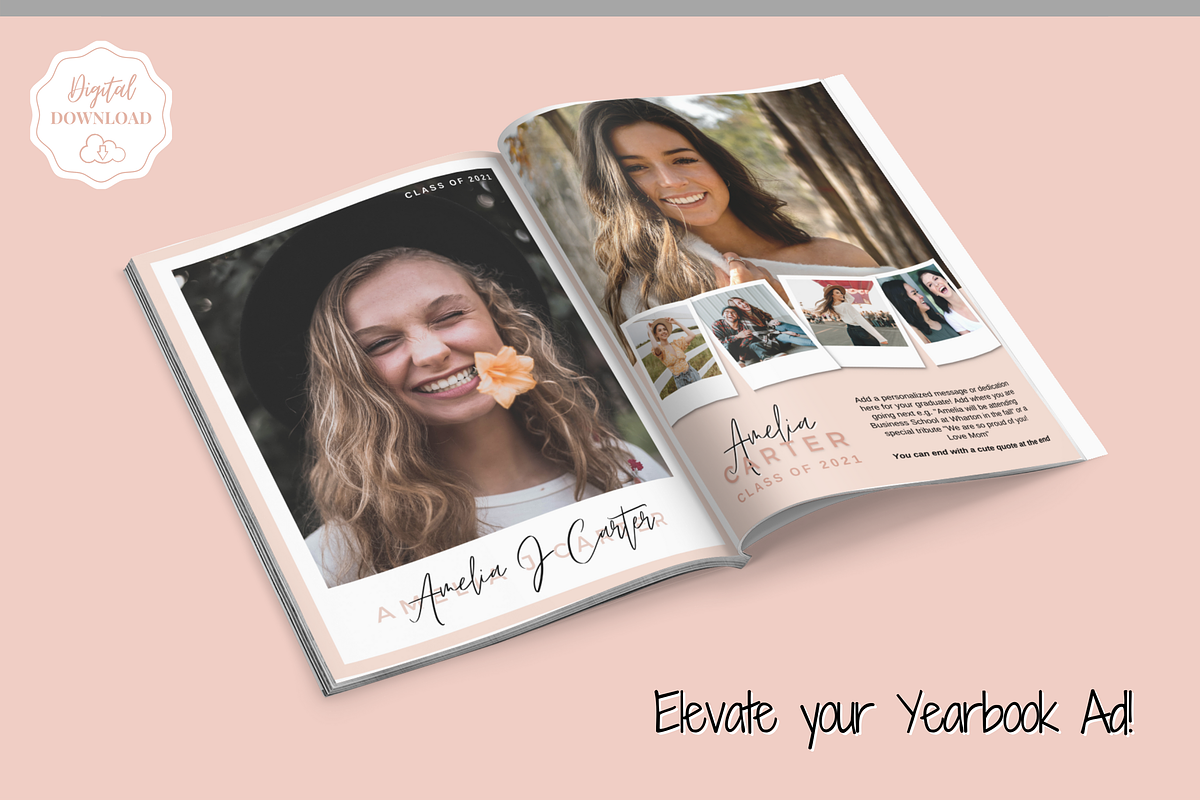 Graduation Yearbook Ad Template, a Magazine Template by Templatables (Photo 5 of 8)
