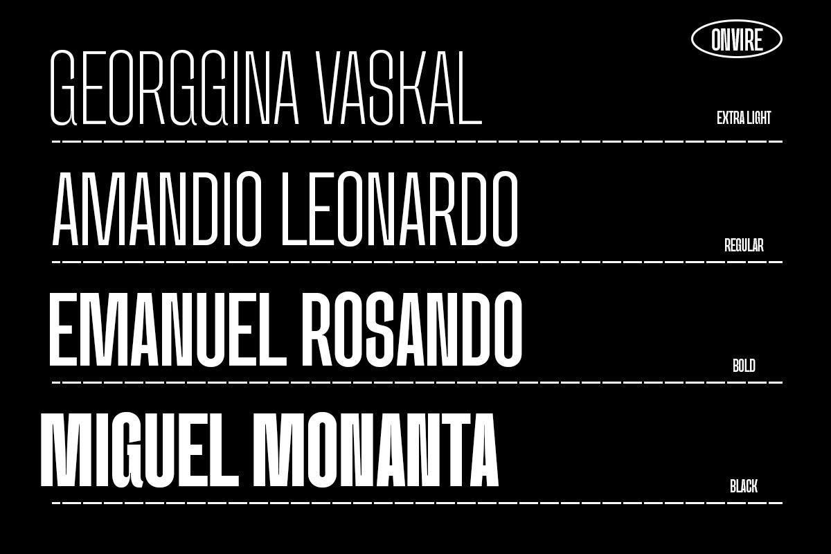 Onvire | Family Condensed Font, a Sans Serif Font by ClevUs (Photo 4 of 10)