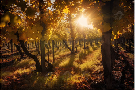 vineyard surrounded by golden sun, a Nature Photo by Sergey Kotenev