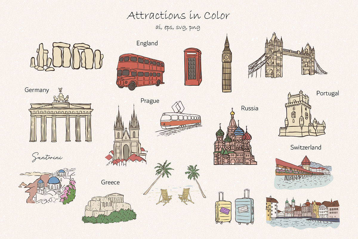 Our Honeymoon in Europe. Doodles., an Object Illustration by Designwork (Photo 6 of 9)