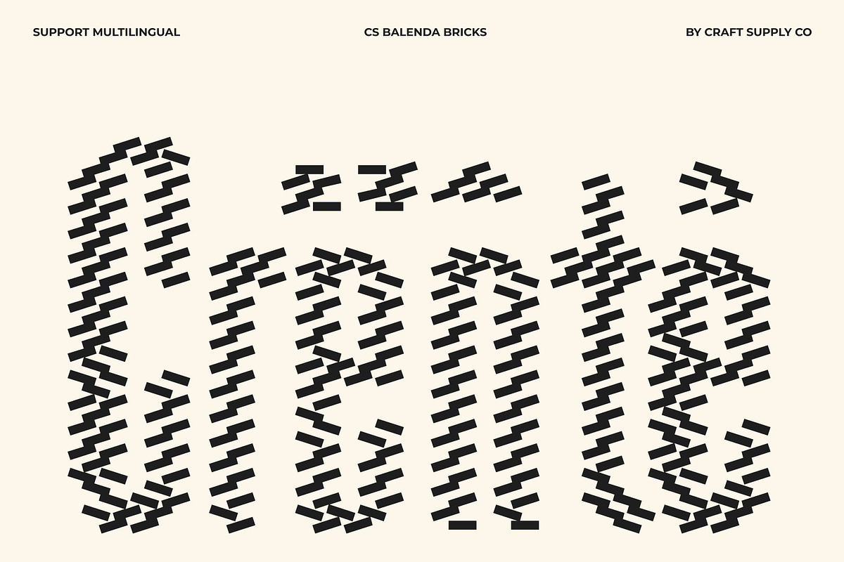 CS Balenda Bricks, a Sans Serif Font by Craft Supply Co. (Photo 7 of 8)