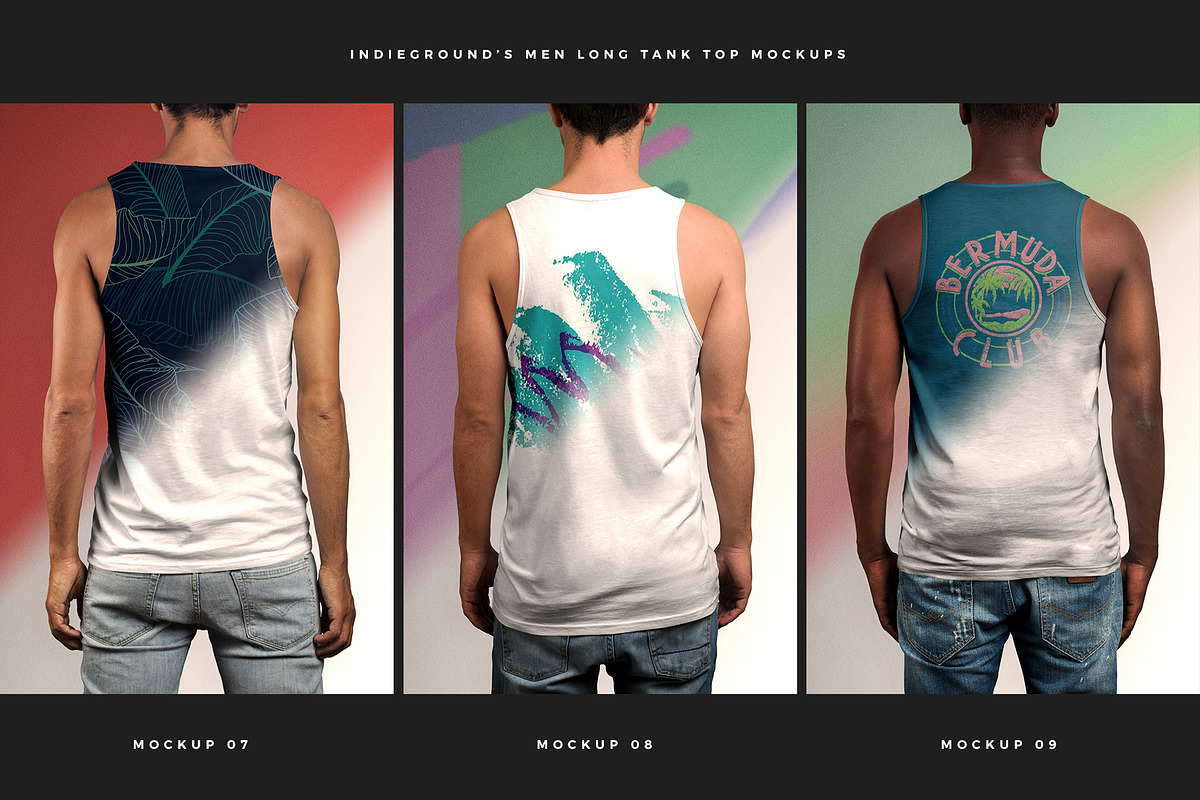Men Tank Top Mockups, a Shirt Mockup by Indieground Design Inc. (Photo 4 of 5)