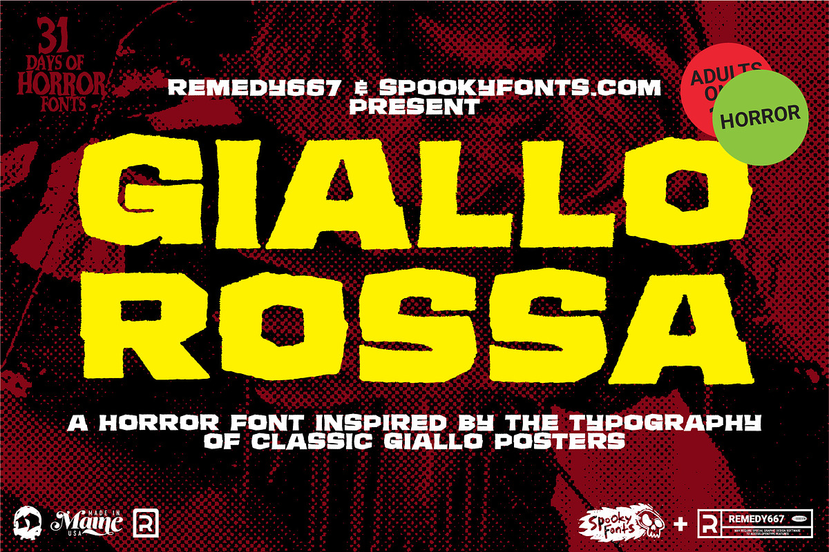Giallo Rossa, a Sans Serif Font by Remedy667 (Photo 1 of 5)