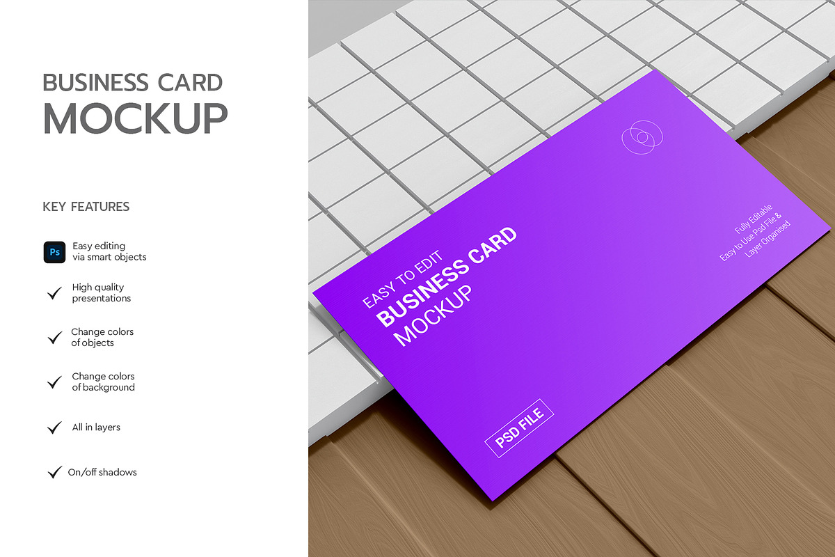 Premium Business Card Mockup, a Product Mockup by graphypix (Photo 2 of 4)
