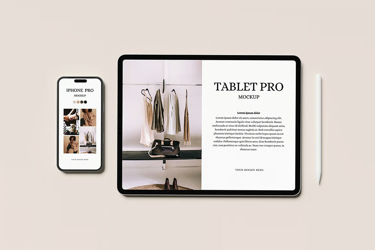 Tablet Pro & Phone Mockup, an iPad Mockup by zpackcreative (Photo 3 of 5)
