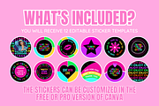 Neon Shipping Sticker Templates, a Marketing Template by SunshineStudioBoutique (Thumbnail 2 of 10)
