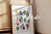 Retro Frame Mockup Leaning Poster, a Household Mockup by momomockps (Thumbnail 6 of 9)