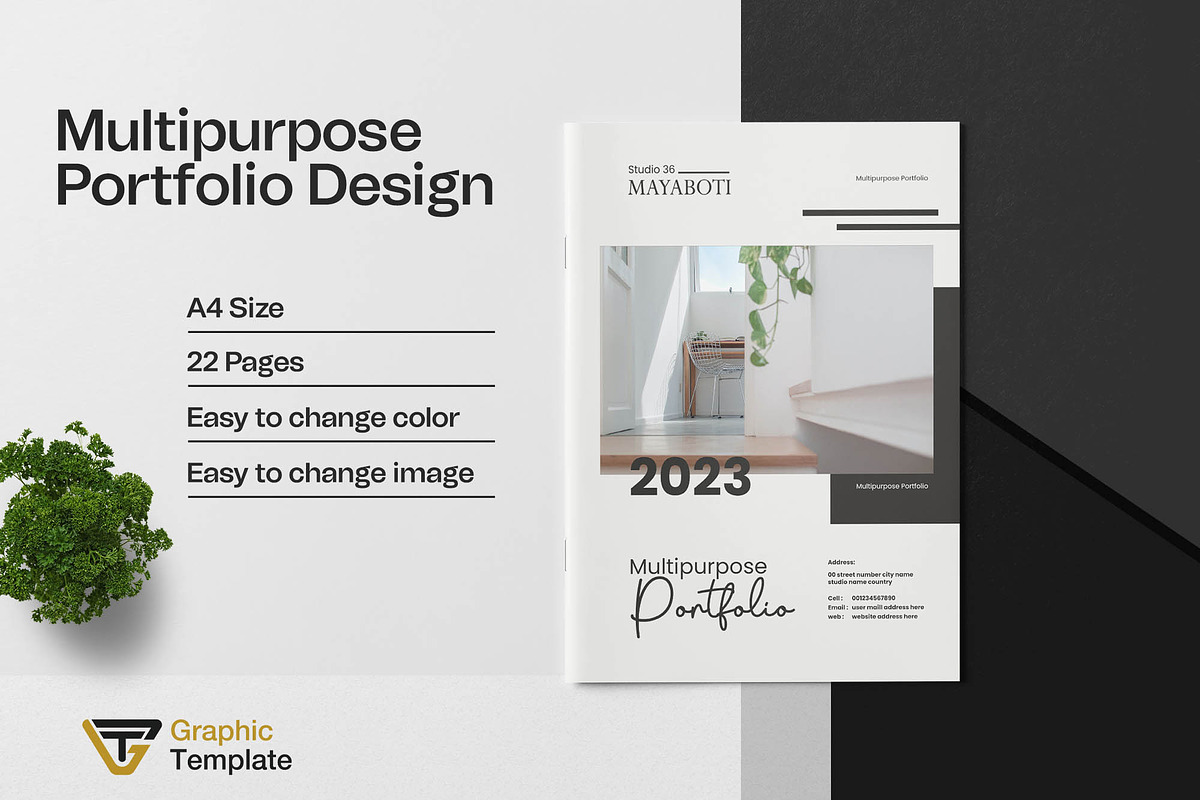 Multipurpose Portfolio Design, a Brochure Template by Graphic Template (Photo 1 of 13)
