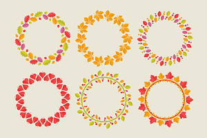 Autumn Leaves Vector Brushes Set