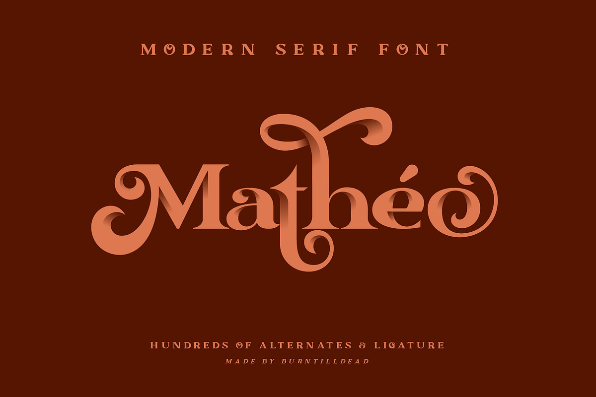 Matheo, a Serif Font by Burntilldead (Photo 8 of 15)