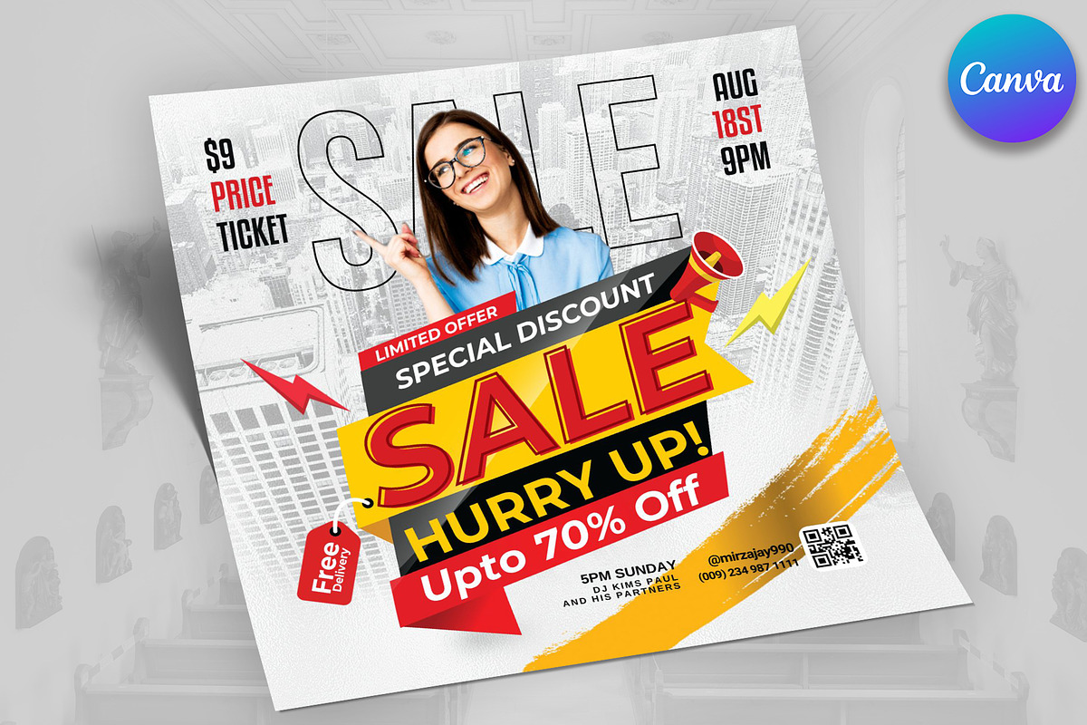 Sale Discount Offer Flyer Template, a Flyer Template by Psd Templates (Photo 2 of 2)