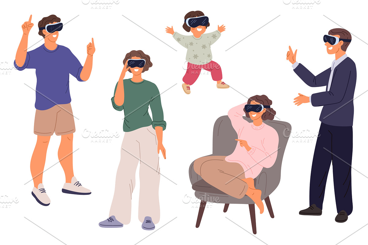 Men, women, and children wearing, a Person Illustration by Vectorbuum