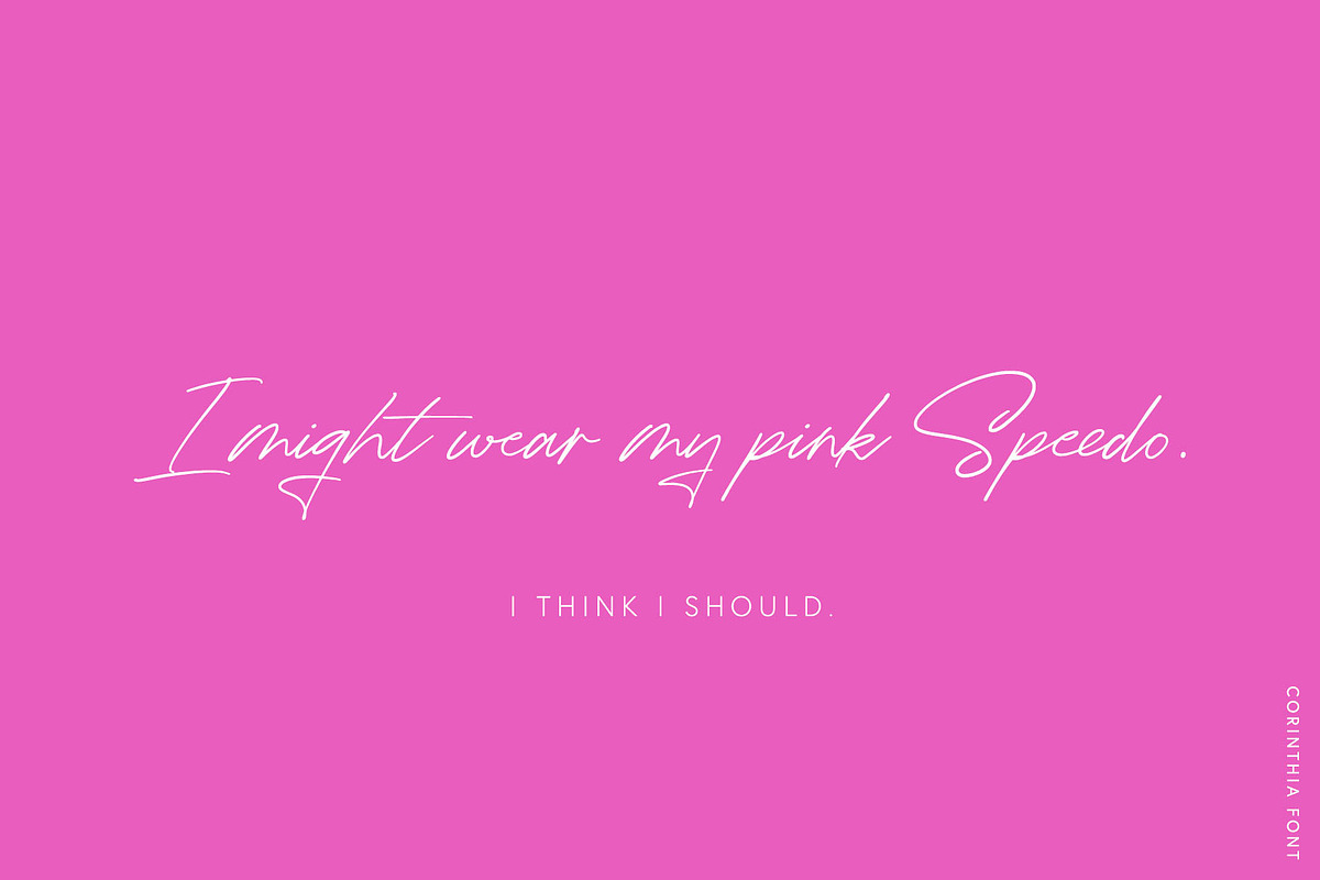 Corinthia Font, a Script Font by Ivan Rosenberg (Photo 7 of 10)