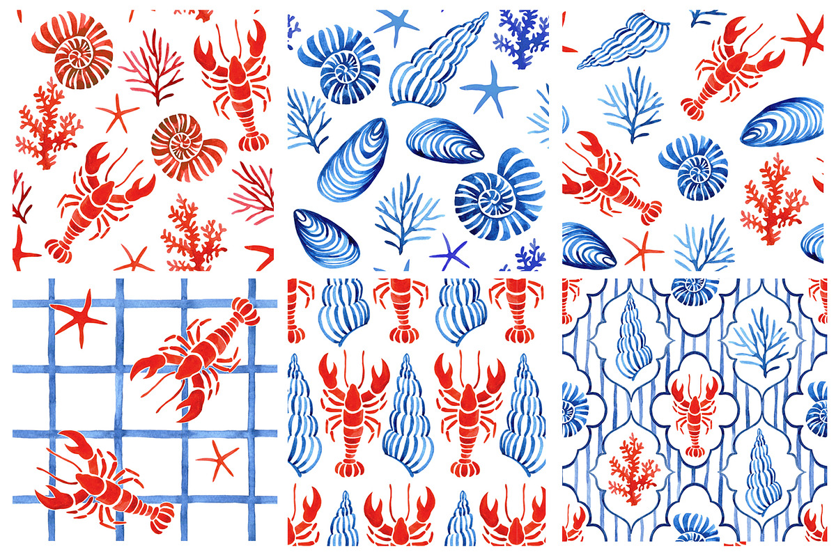Sea Holidays. Pattern Collection, a Pattern Graphic by made by Tanya