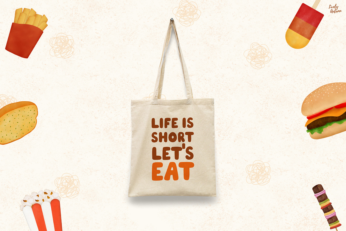 Snack Time | Chubby Handwriting font, a Handwritten Font by LivelyAutumn11.11 (Photo 5 of 5)