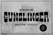 Gunslinger Western Typeface, a Slab Serif Font by Von Type Co (Thumbnail 1 of 10)