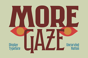 Moregaze - Display Typeface