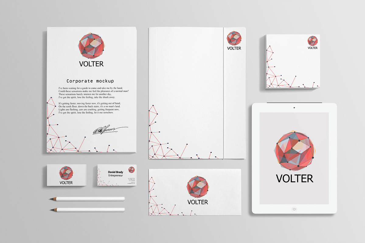 VOLTER corporate branding mock-up, a Books & Magazine Mockup by LINEARstudio (Photo 2 of 3)